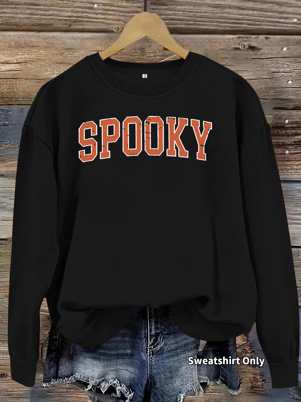 Letter printed loose women's fleece hoodie