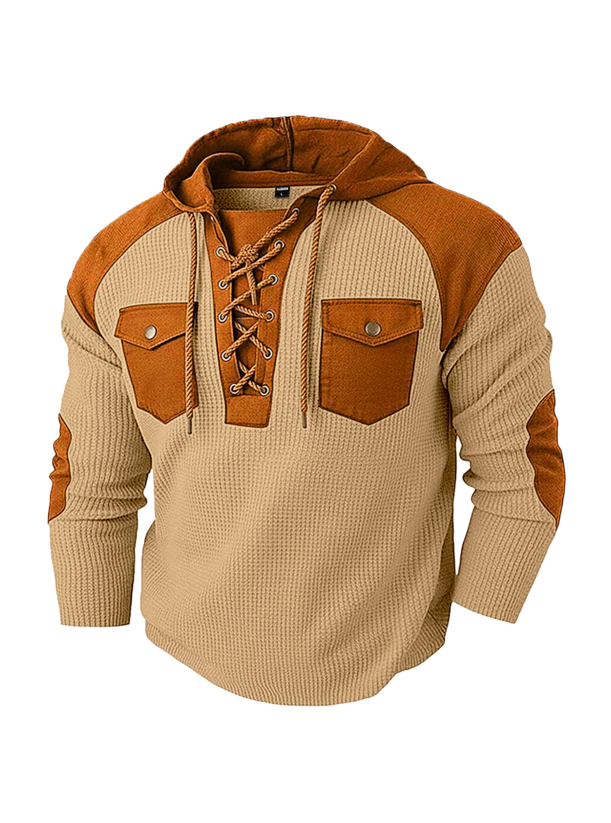 Men's Casual Hooded Sweatshirt with Drawstring Pockets