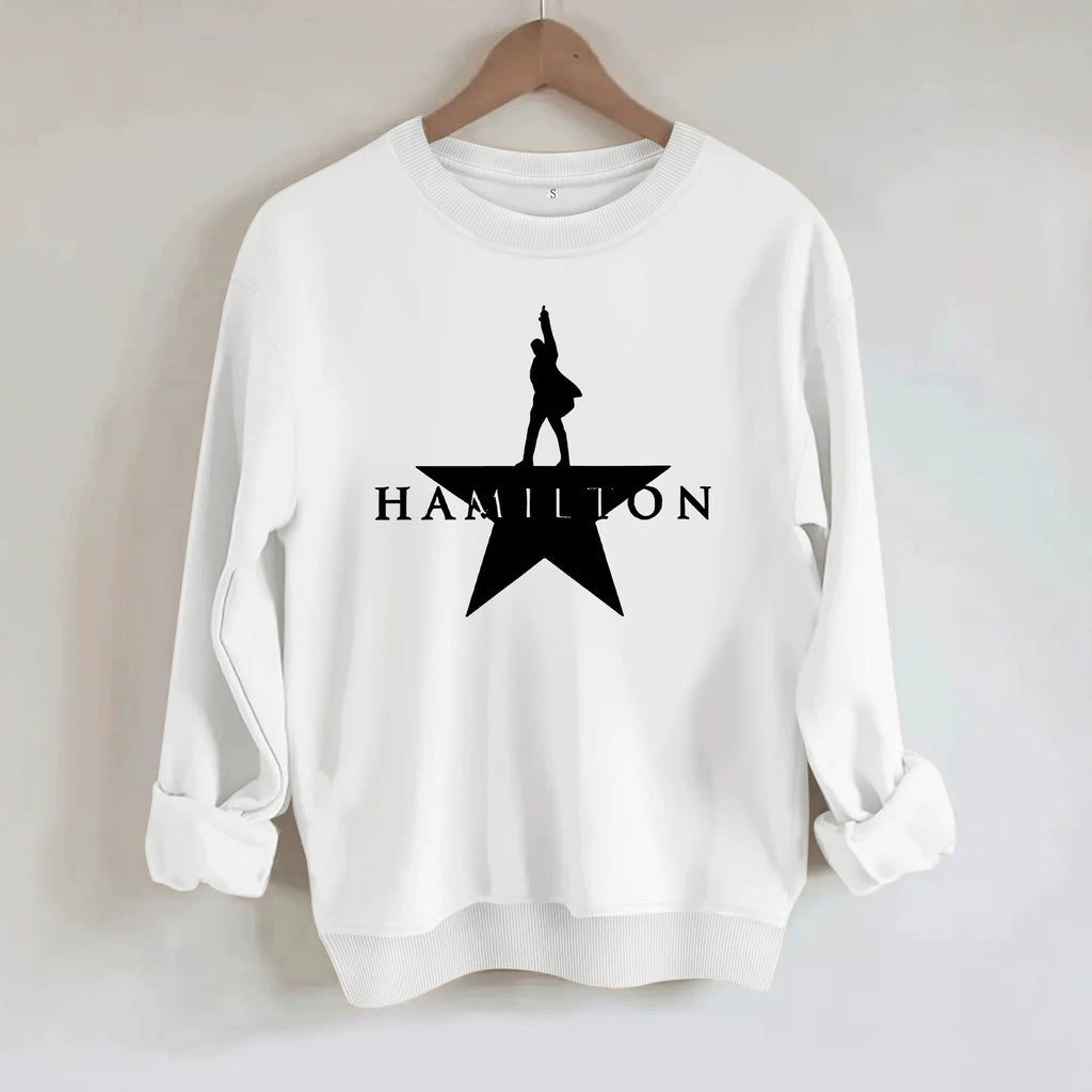 Music graphic printed women's fleece hoodie