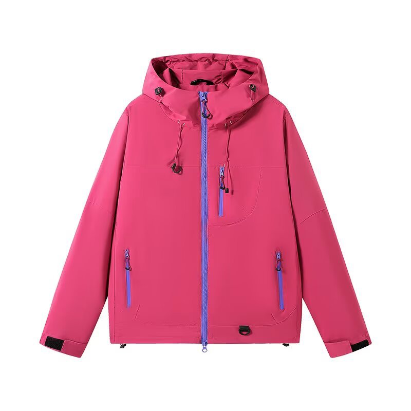 Women's Waterproof Windproof Softshell Windbreaker Jacket, Lightweight Premium Windproof Coat for Petite Figures