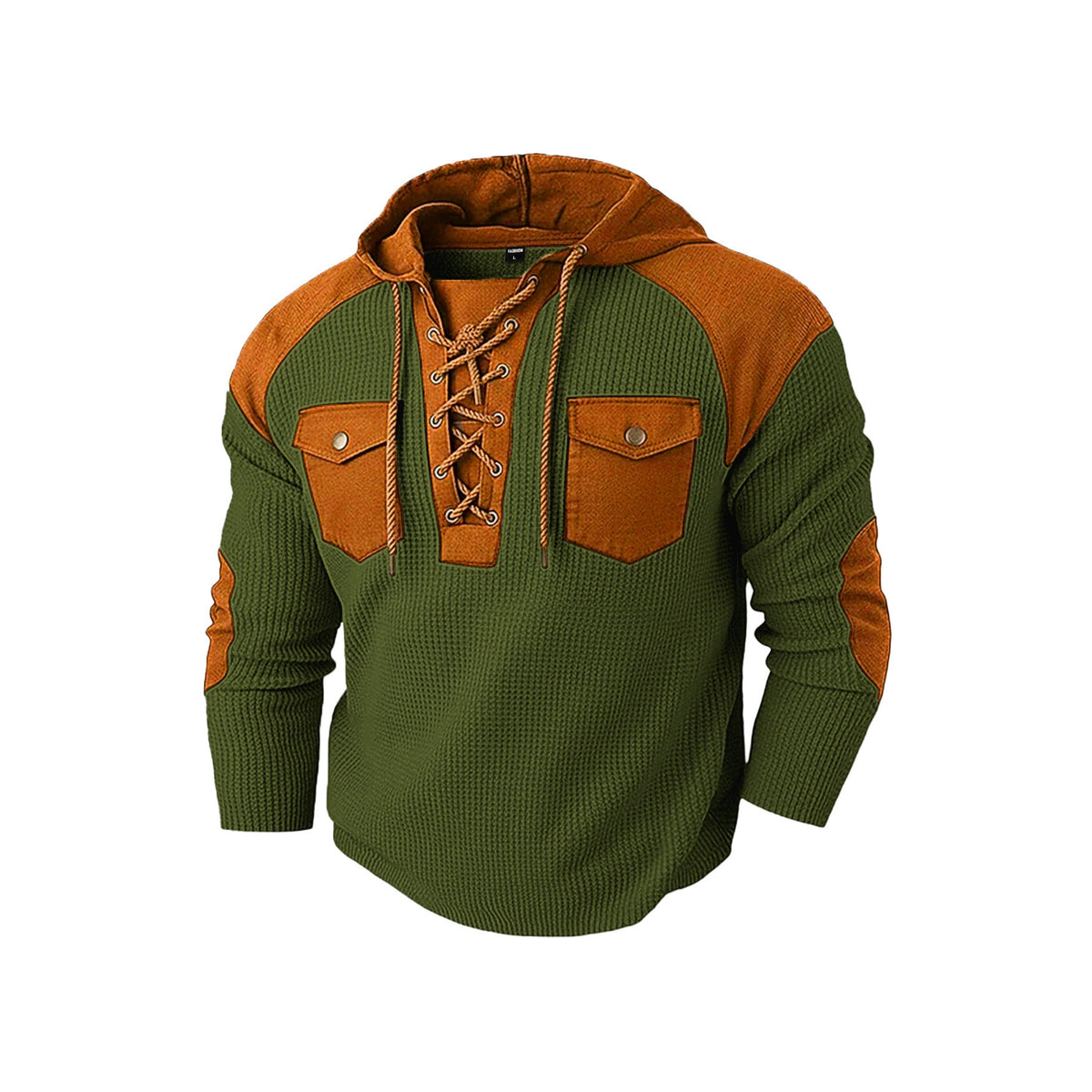Men's Casual Hooded Sweatshirt with Drawstring Pockets