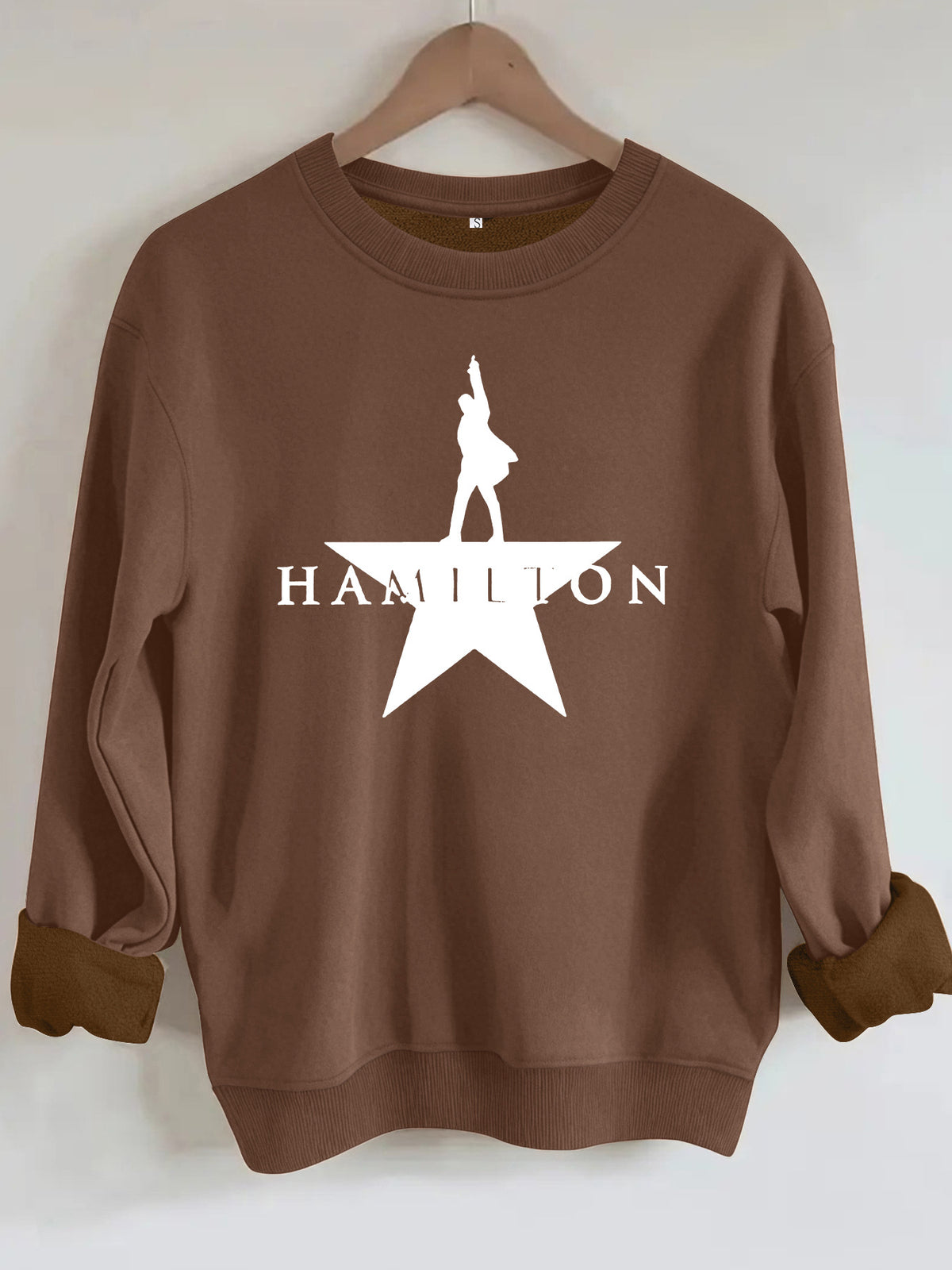 Music graphic printed women's fleece hoodie