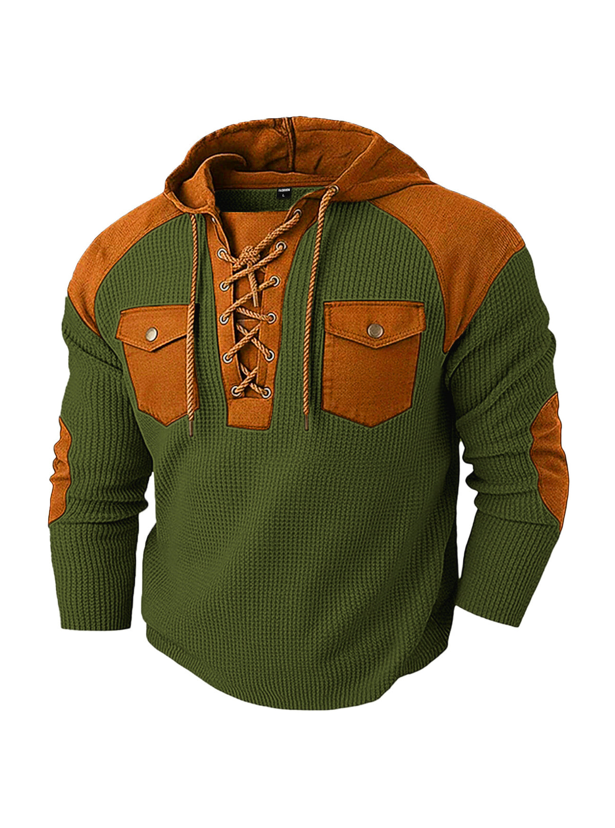Men's Casual Hooded Sweatshirt with Drawstring Pockets