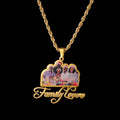 Custom-Made, Ships in 3-5 Days Color UV Photo Stainless Steel English Name Necklace