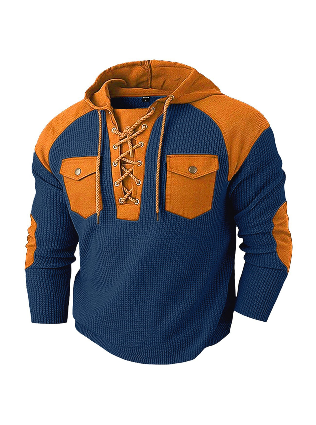 Men's Casual Hooded Sweatshirt with Drawstring Pockets
