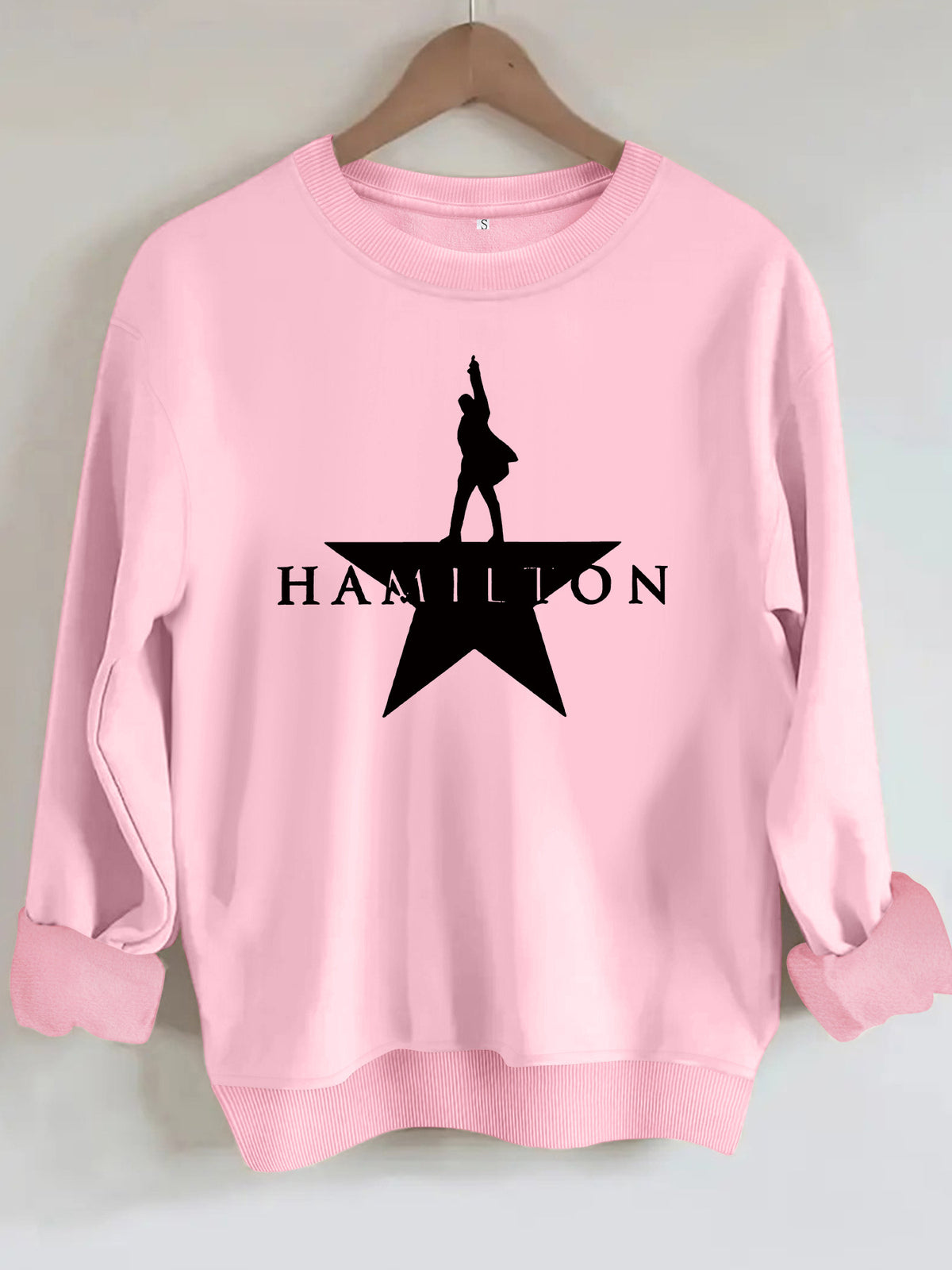 Music graphic printed women's fleece hoodie
