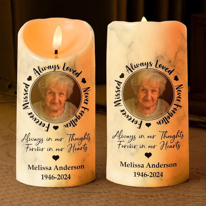 Custom Made, Ships in 2-3 Days Electronic LED Candle Commemoration