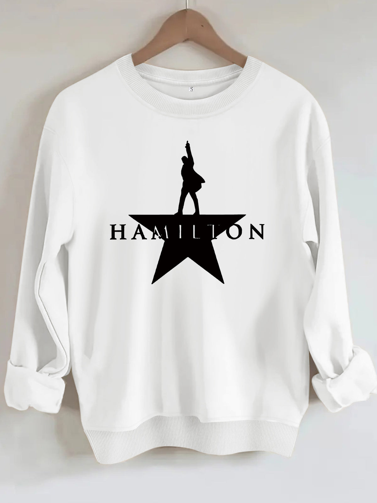 Music graphic printed women's fleece hoodie