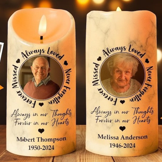 Custom Made, Ships in 2-3 Days Electronic LED Candle Commemoration