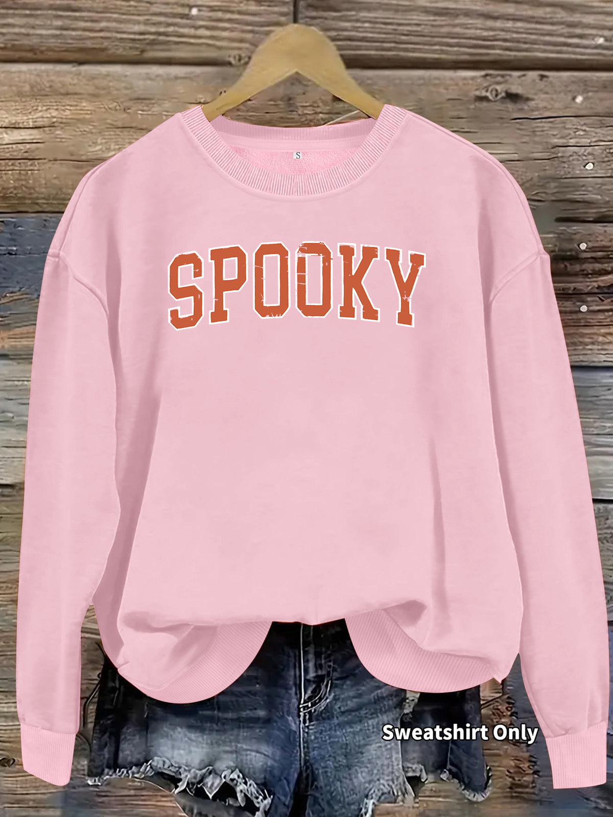 Letter printed loose women's fleece hoodie
