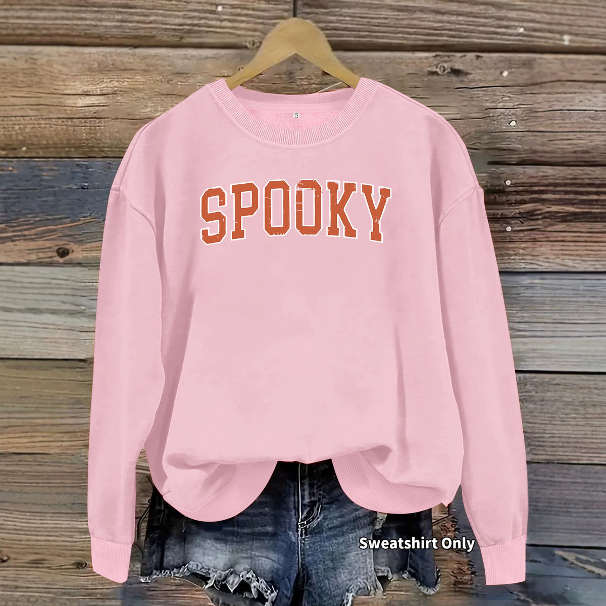 Letter printed loose women's fleece hoodie