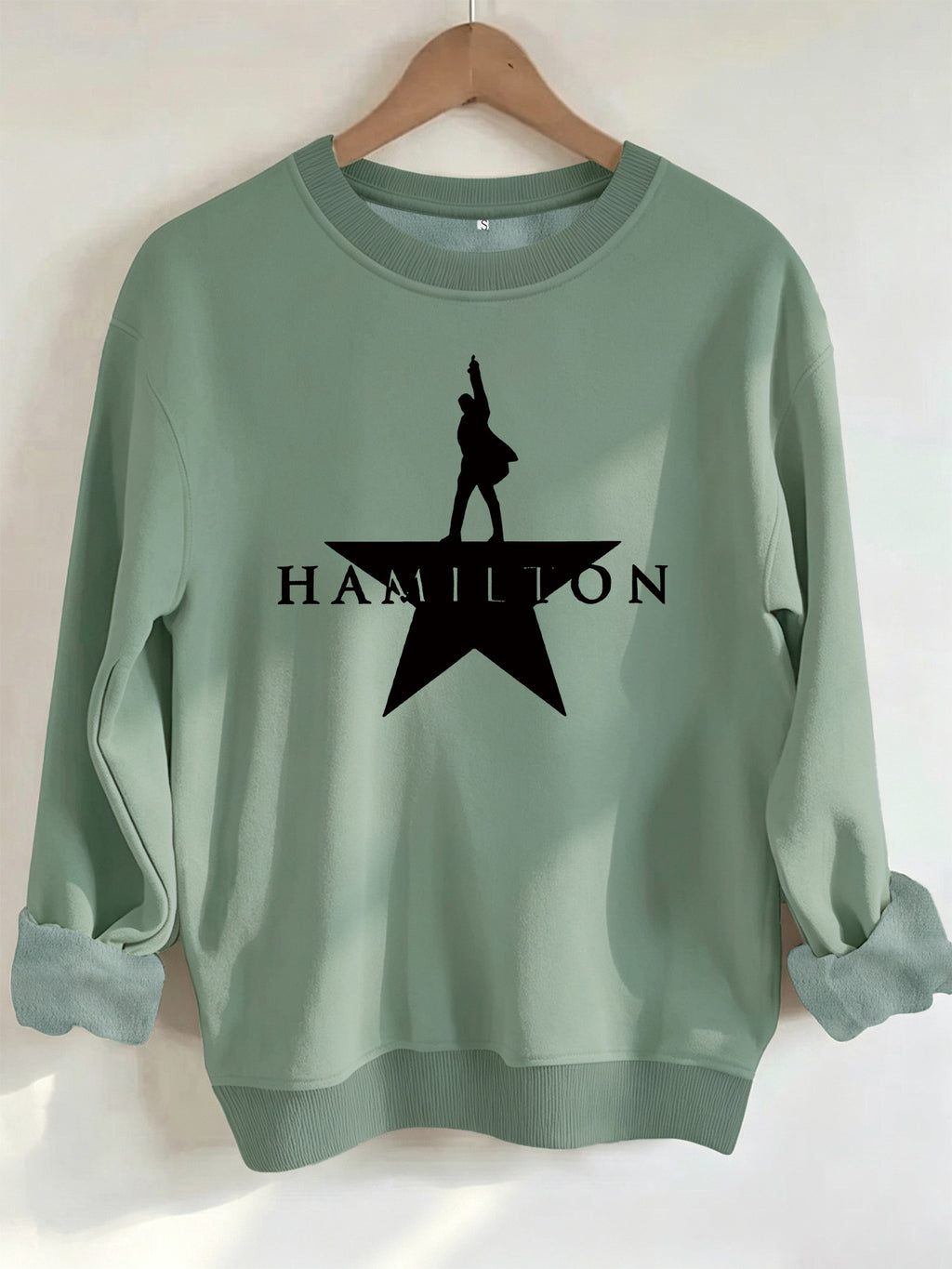 Music graphic printed women's fleece hoodie