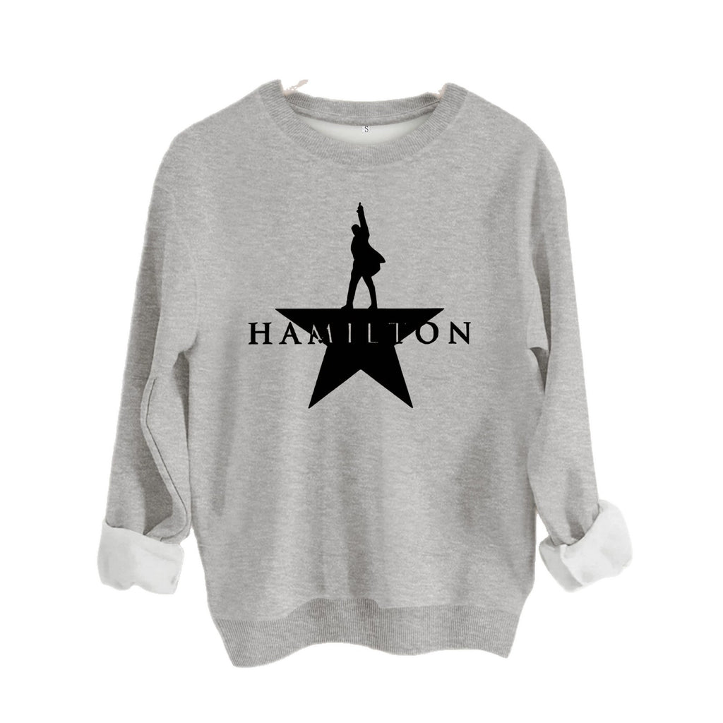 Music graphic printed women's fleece hoodie