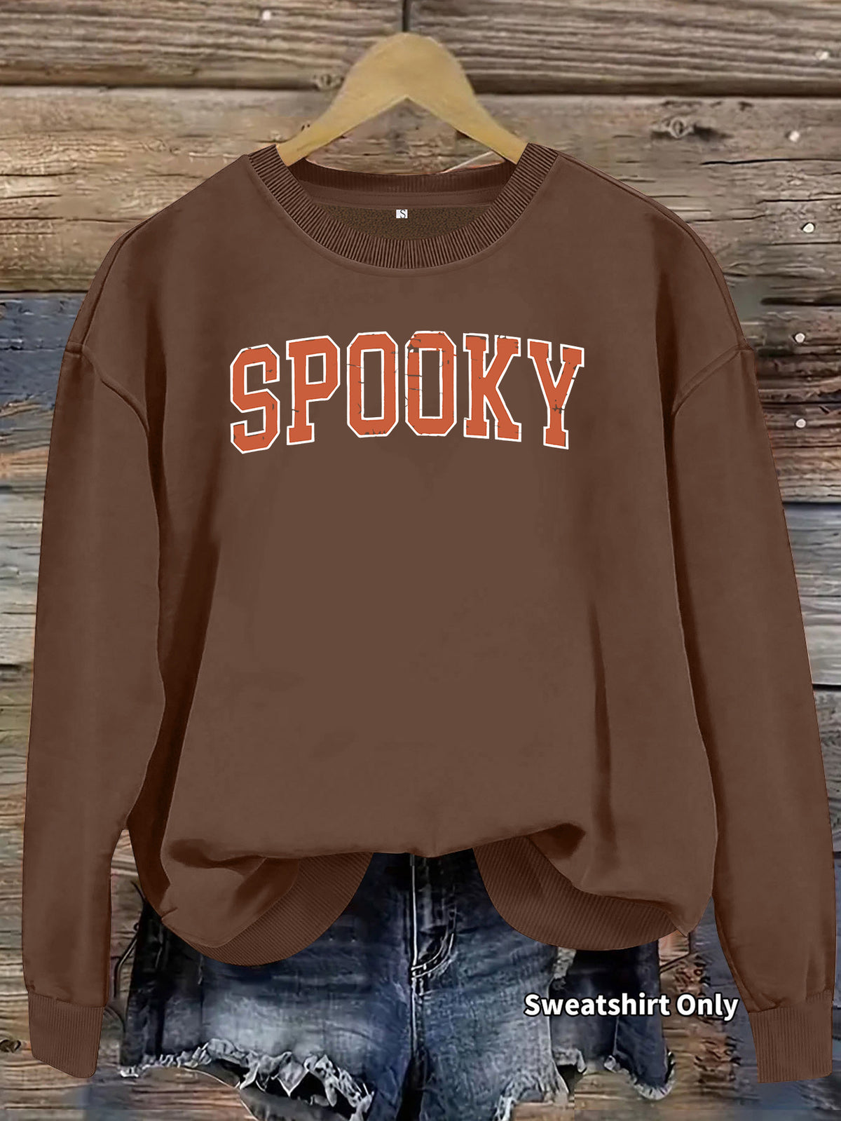 Letter printed loose women's fleece hoodie