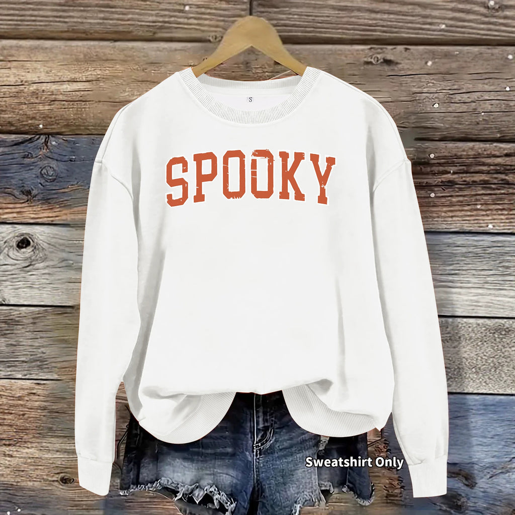 Letter printed loose women's fleece hoodie
