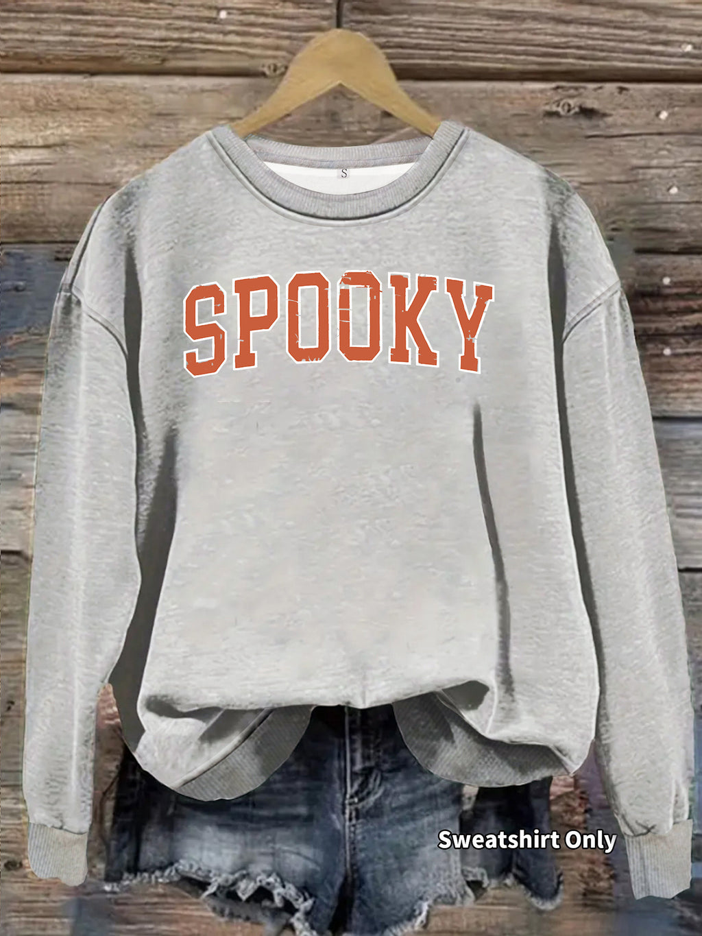 Letter printed loose women's fleece hoodie