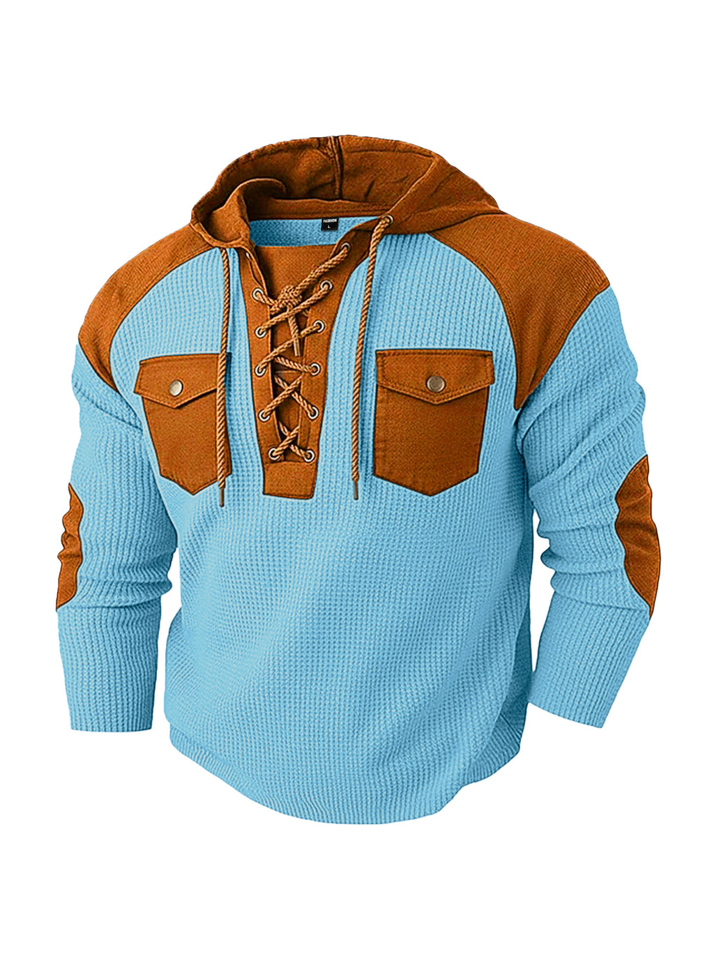 Men's Casual Hooded Sweatshirt with Drawstring Pockets